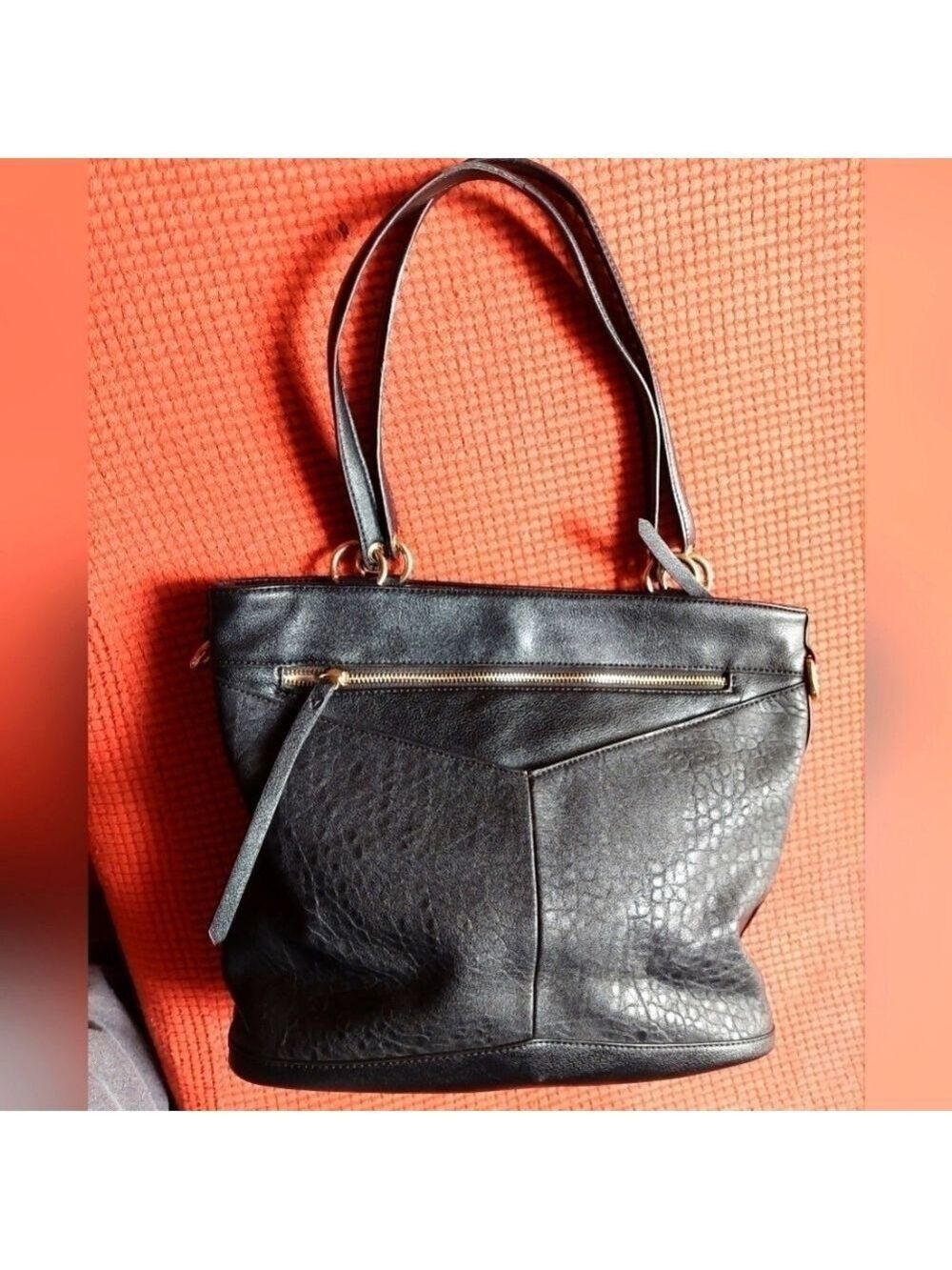 KGB Studio Black Synthetic Shoulder Bag
